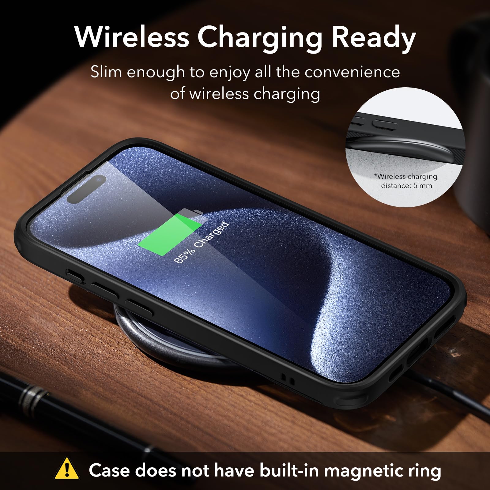 Foto 6 | Funda De Teléfono Esr Metal Kickstand 3 Modos De Soporte Para Iphone 15 Pro - Venta Internacional.
