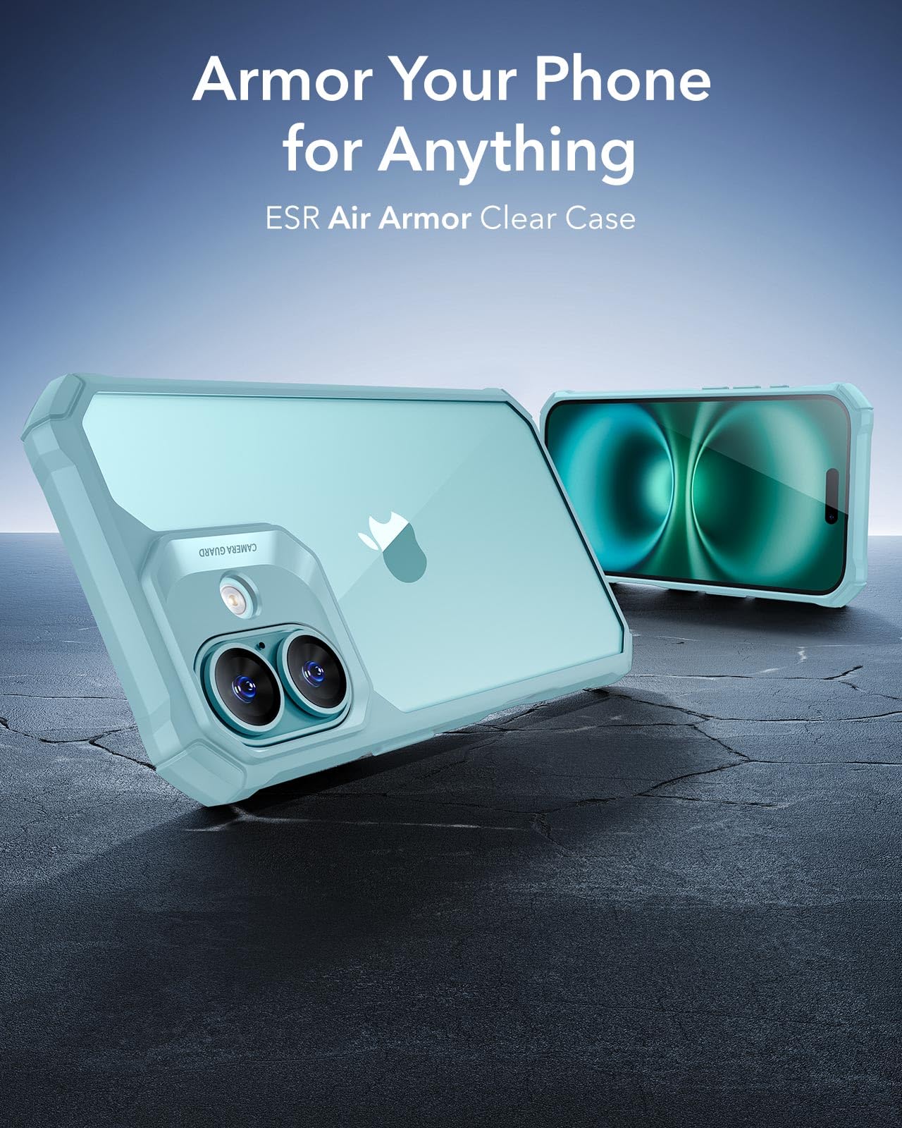 Foto 2 | Funda De Teléfono Esr Air Armor Series Para Iphone 16, Color Verde Transparente - Venta Internacional.