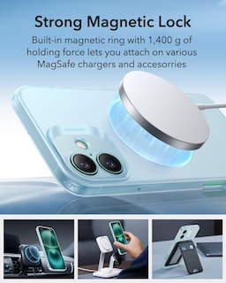 Foto 5 | Funda De Teléfono Esr Zero Series Para Iphone 16 Plus Con Magsafe Blue - Venta Internacional.