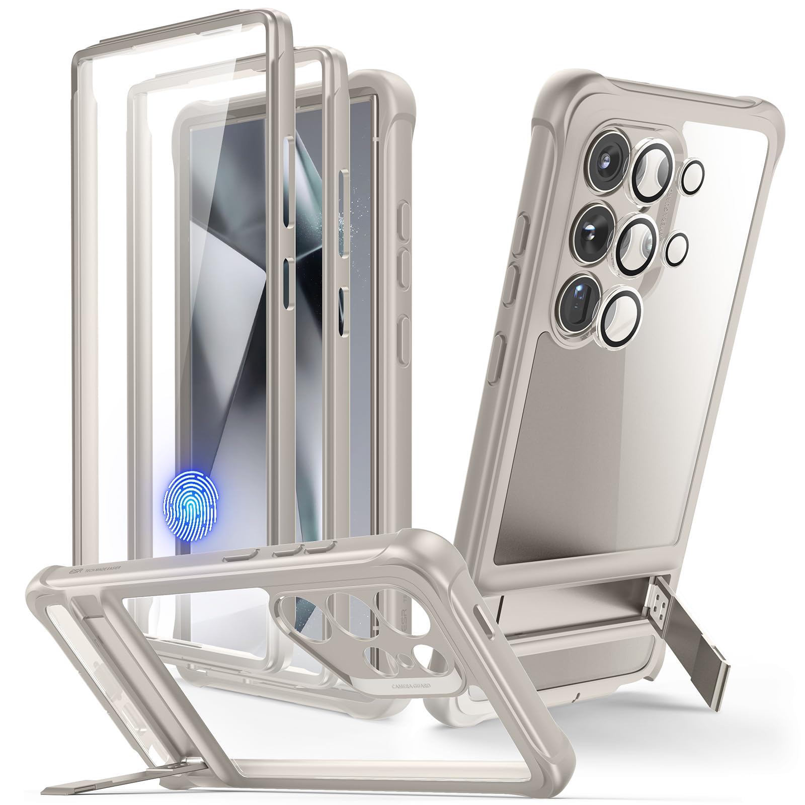 Foto 2 pulgar | Funda Esr Armor Series Para Samsung Galaxy S24 Ultra Clear Grey - Venta Internacional.
