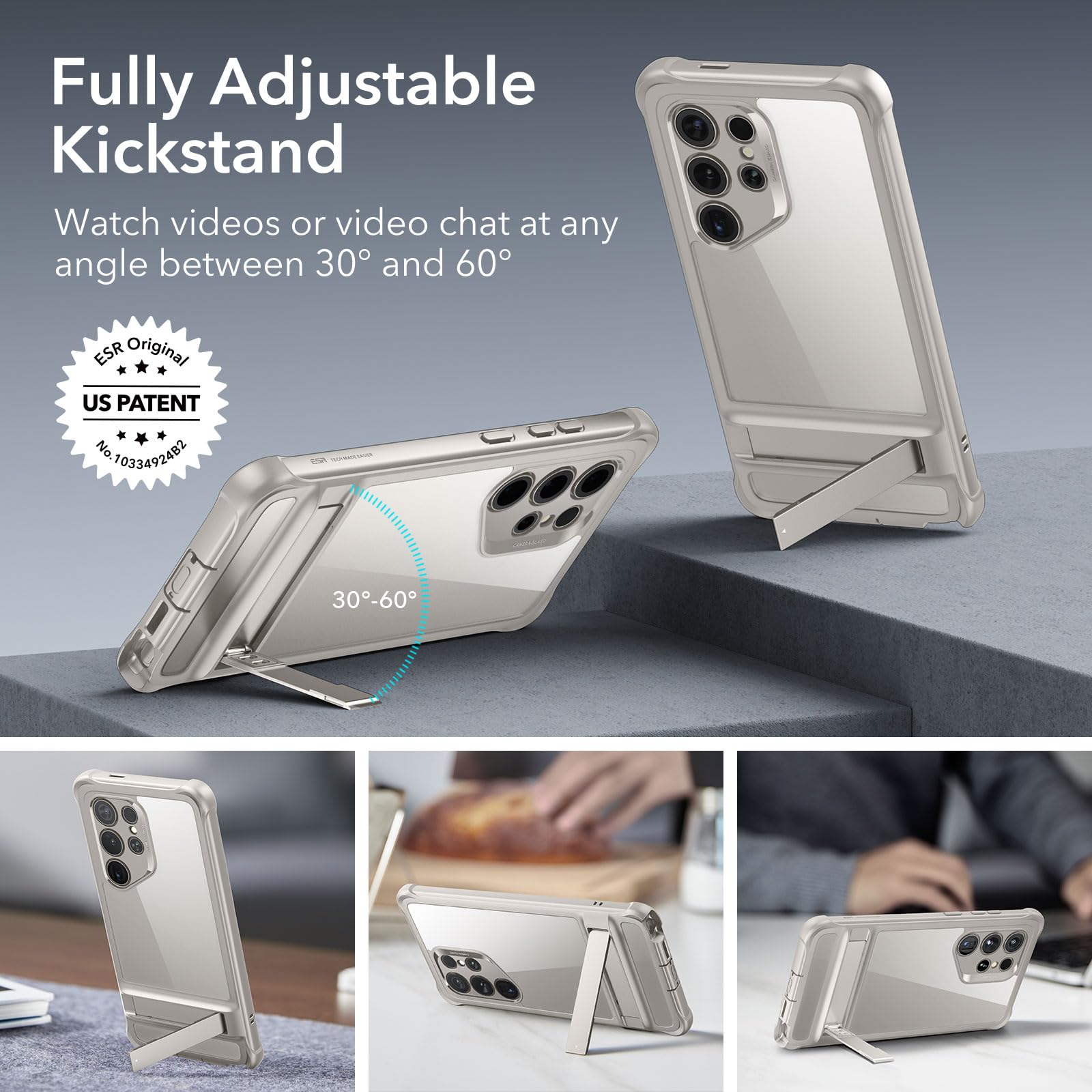 Foto 6 pulgar | Funda Esr Armor Series Para Samsung Galaxy S24 Ultra Clear Grey - Venta Internacional.