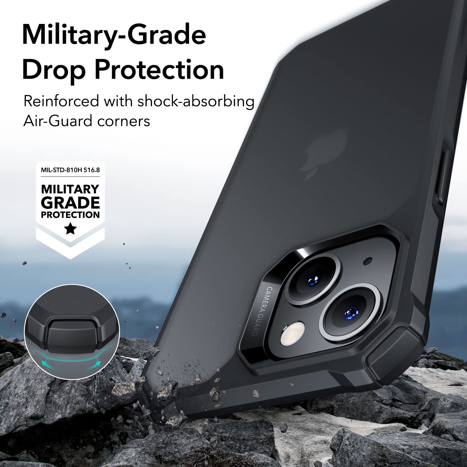 Foto 3 | Funda Esr Para Iphone 14/iphone 13 De Grado Militar, Color Negro - Venta Internacional.