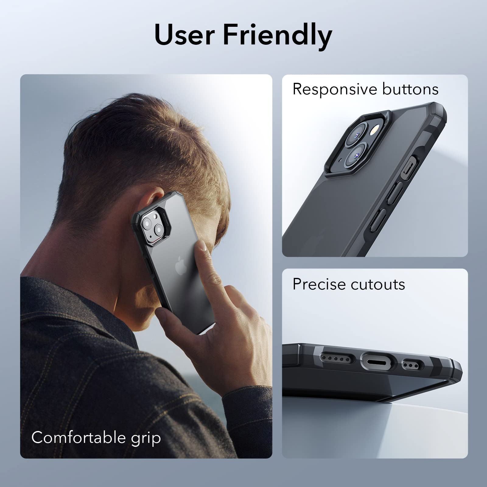 Foto 7 | Funda Esr Para Iphone 14/iphone 13 De Grado Militar, Color Negro - Venta Internacional.