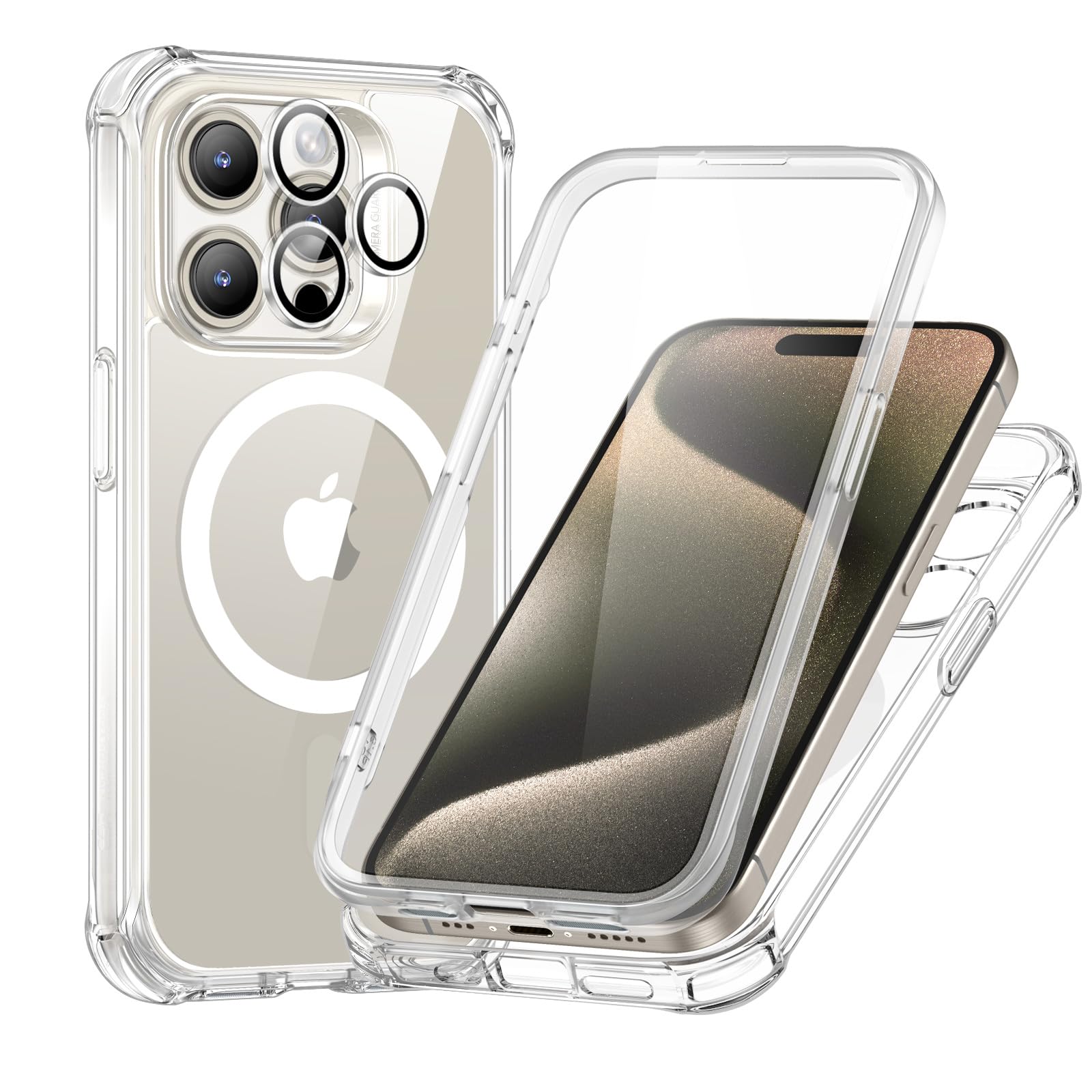 Foto 2 pulgar | Funda De Teléfono Esr Para Iphone 15 Pro Con Funda Transparente De Vidrio Templado - Venta Internacional.