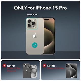 Foto 2 | Funda De Teléfono Esr Para Iphone 15 Pro Con Funda Transparente De Vidrio Templado - Venta Internacional.