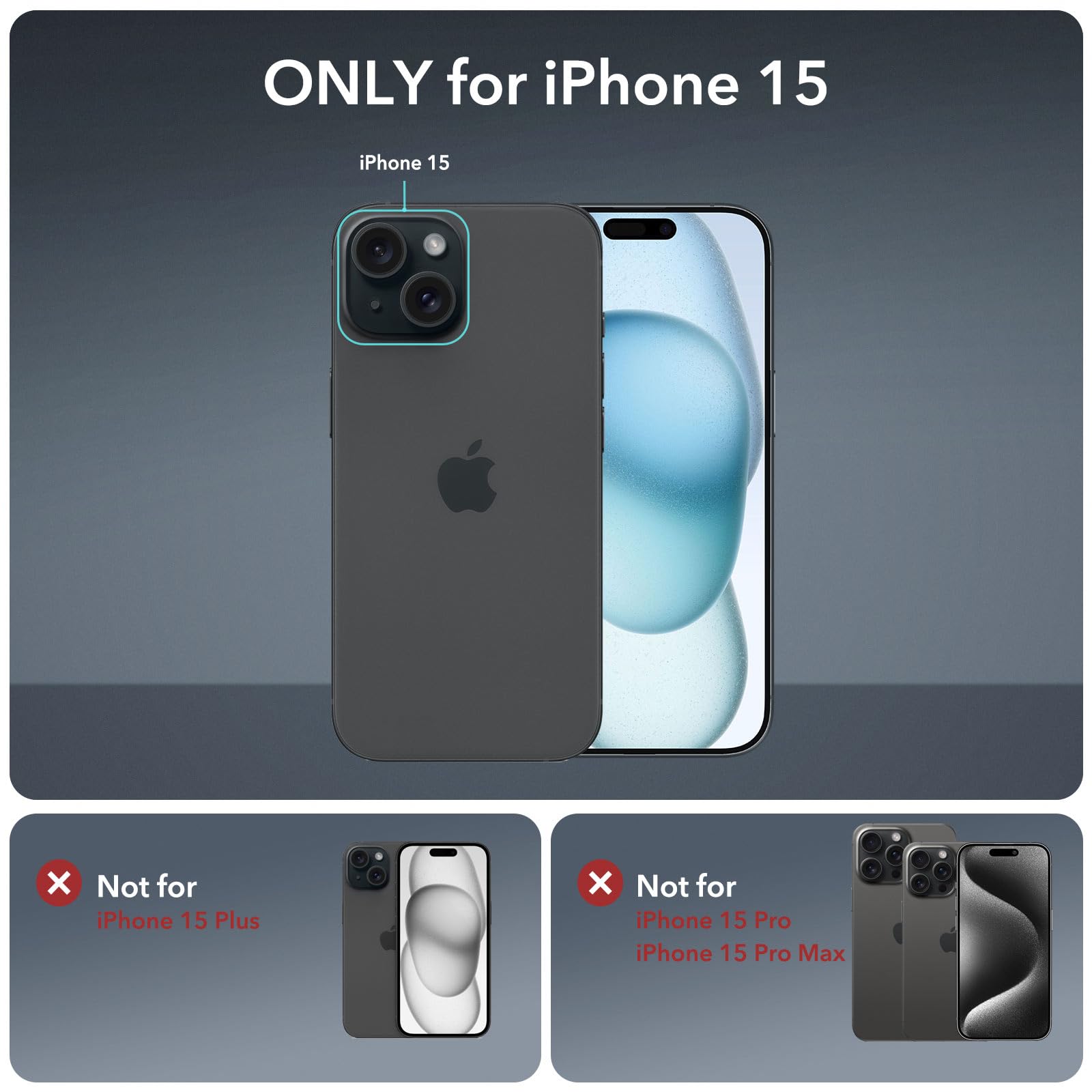 Foto 3 pulgar | Funda Magnética Esr Para Iphone 15 Con Vidrio Templado Transparente - Venta Internacional.