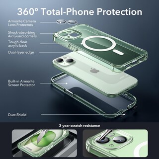 Foto 3 | Funda Magnética Esr Para Iphone 15 Con Vidrio Templado Transparente - Venta Internacional.