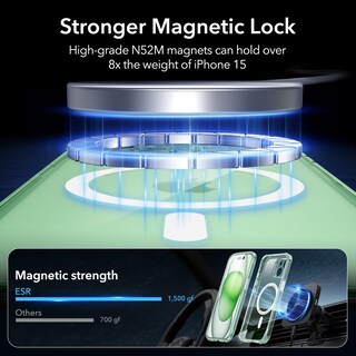 Foto 5 | Funda Magnética Esr Para Iphone 15 Con Vidrio Templado Transparente - Venta Internacional.