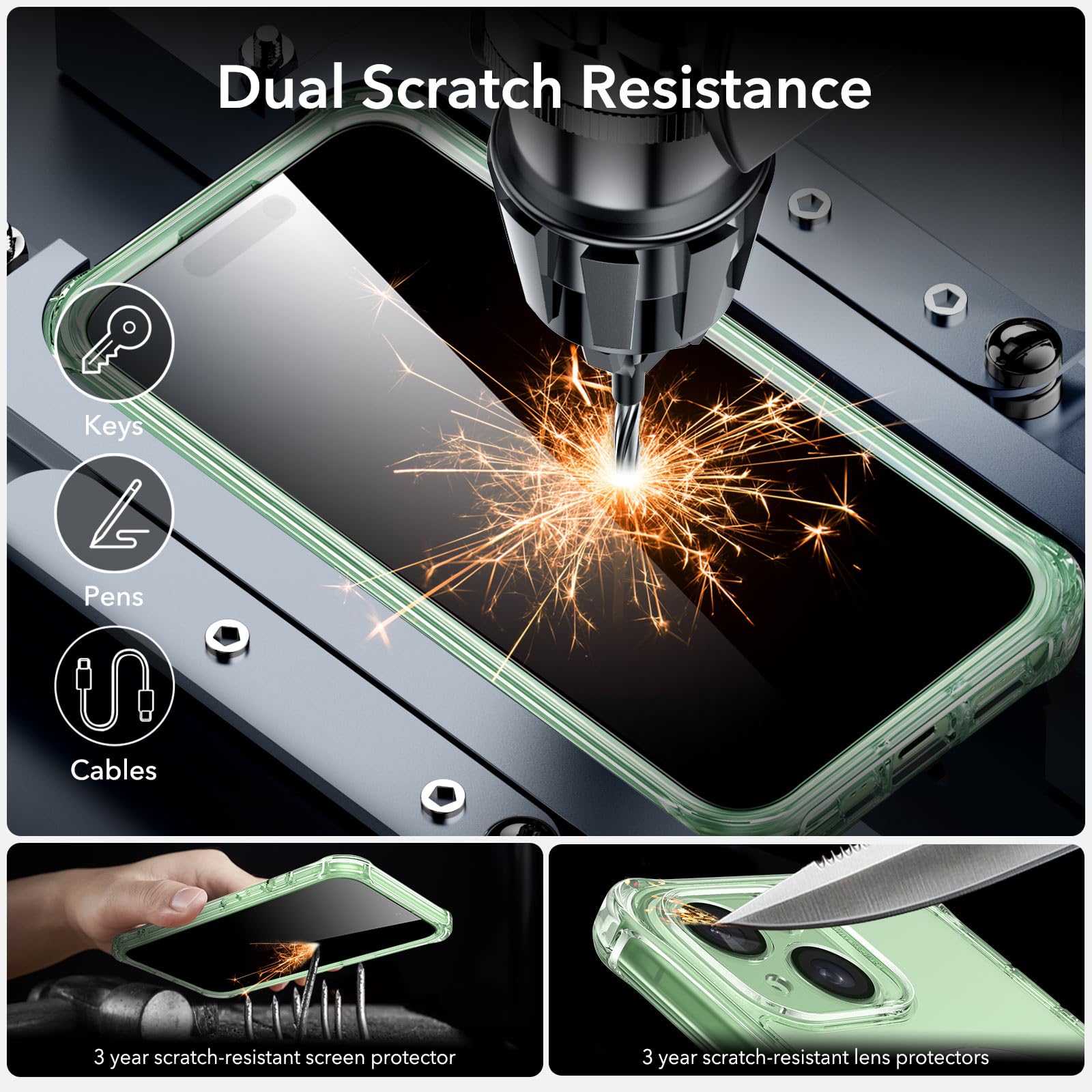 Foto 7 | Funda Magnética Esr Para Iphone 15 Con Vidrio Templado Transparente - Venta Internacional.