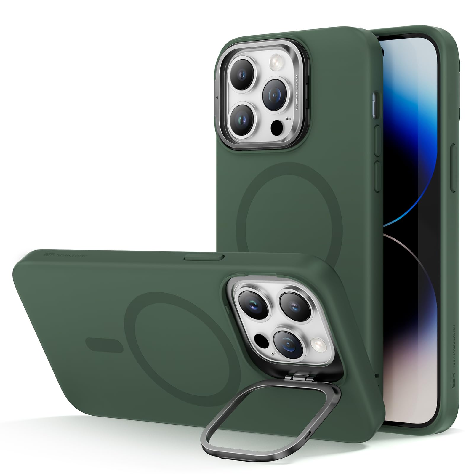 Foto 1 | Funda De Teléfono Esr Para Iphone 14 Pro Max Con Soporte Magsafe Green - Venta Internacional.