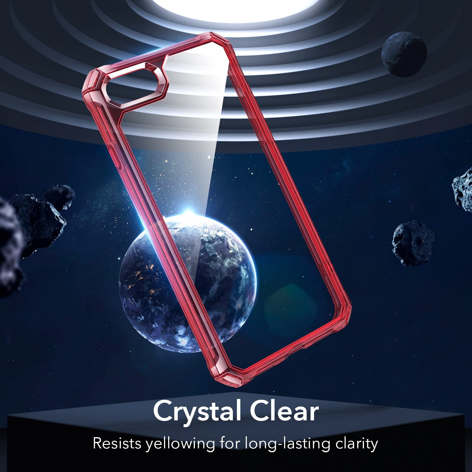 Foto 6 pulgar | Funda De Teléfono Esr Air Armor Clear Red Para Iphone Se (2022) - Venta Internacional.