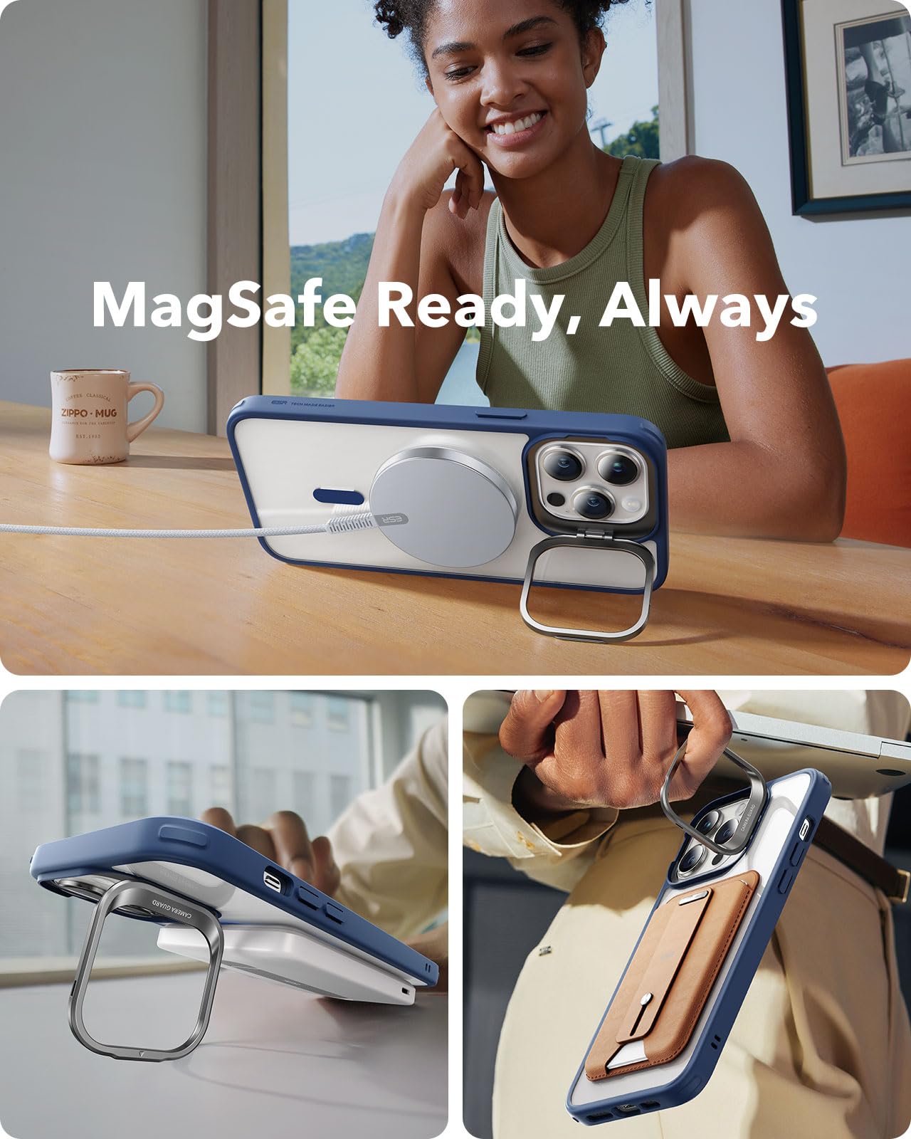 Foto 4 | Funda De Teléfono Esr Para Iphone 14 Pro Max Con Magsafe Clear Blue - Venta Internacional.