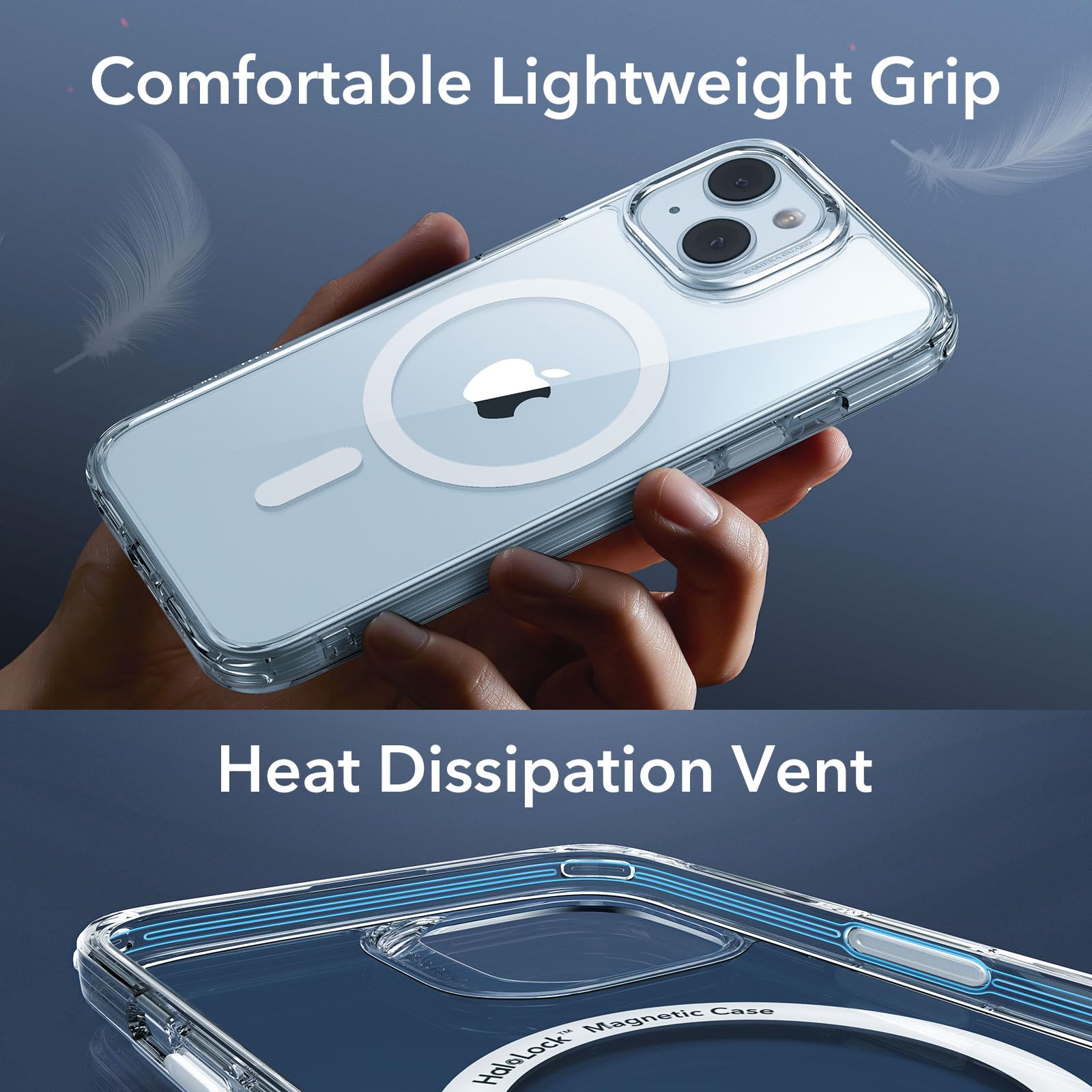 Foto 7 | Funda De Teléfono Esr Para Iphone 15 Plus, Translúcida, Mate, Azul Transparente - Venta Internacional.