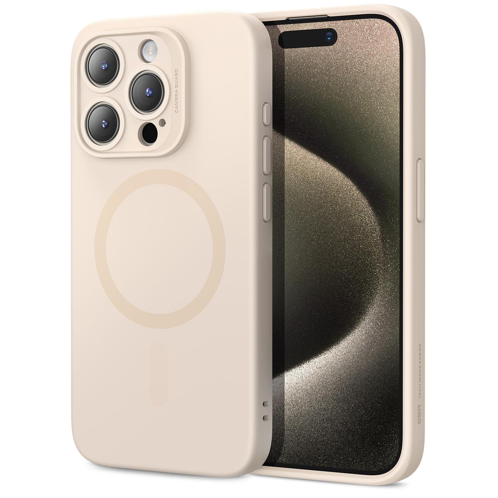 Foto 2 pulgar | Funda Esr Para Iphone 15 Pro Con Magsafe Que Absorbe Los Golpes, Color Canela Claro - Venta Internacional.