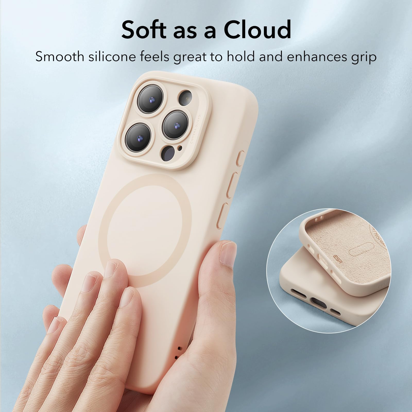 Foto 8 pulgar | Funda Esr Para Iphone 15 Pro Con Magsafe Que Absorbe Los Golpes, Color Canela Claro - Venta Internacional.