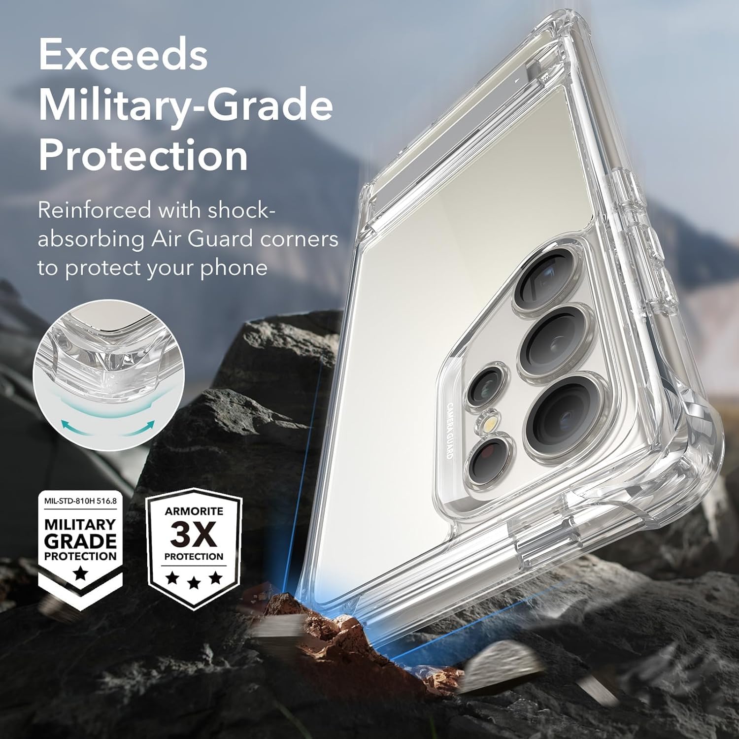 Foto 3 pulgar | Funda Esr Armor Series Para Samsung Galaxy S24 Ultra Clear - Venta Internacional.