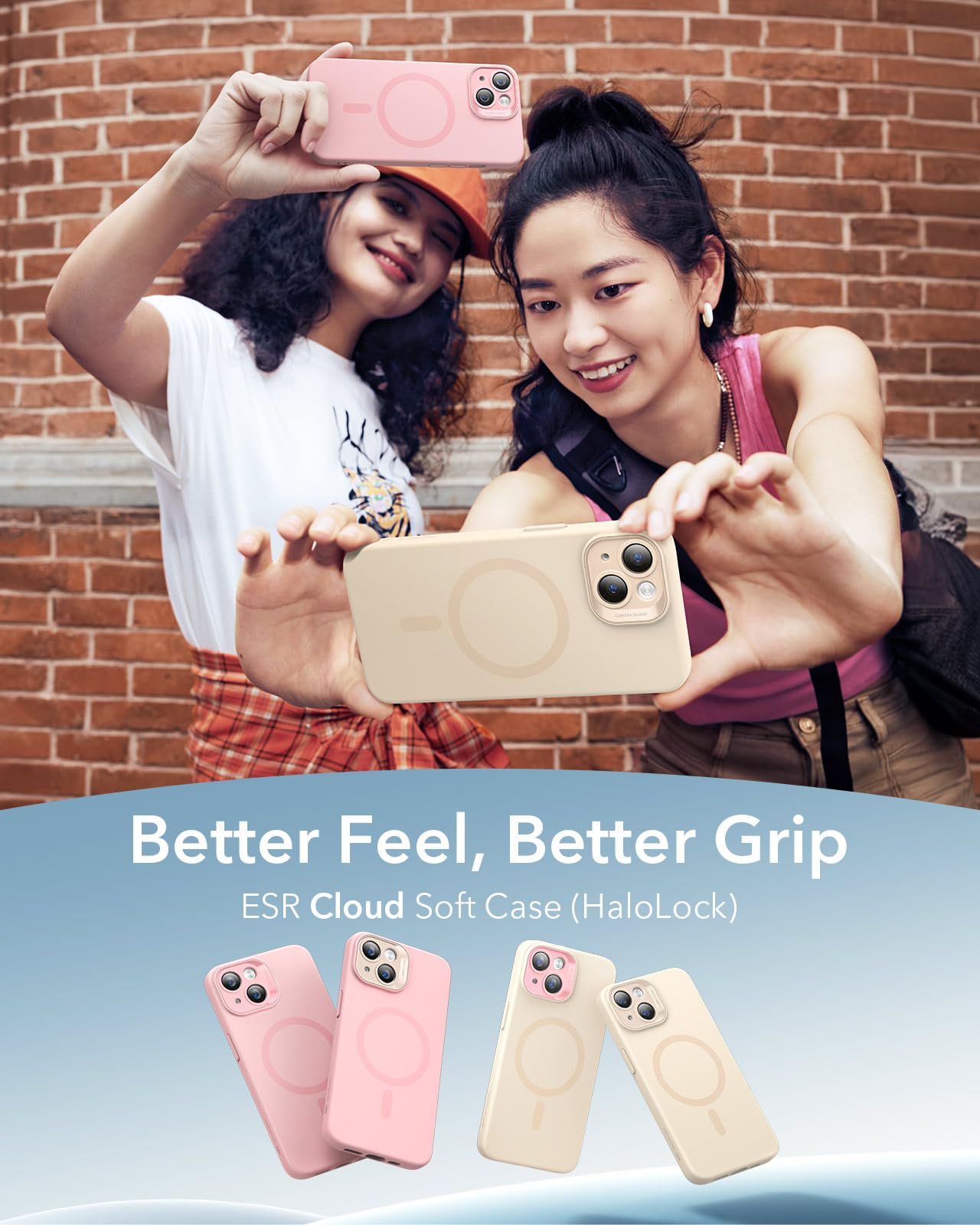 Foto 3 pulgar | Funda De Teléfono Esr Para Iphone 14 Con Magsafe Silicone Light Tan - Venta Internacional.