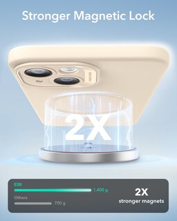 Foto 4 | Funda De Teléfono Esr Para Iphone 14 Con Magsafe Silicone Light Tan - Venta Internacional.