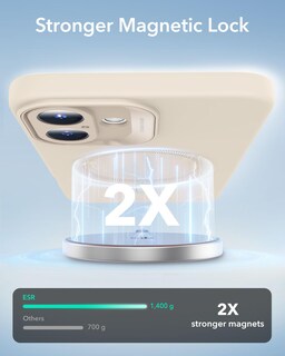 Foto 4 | Funda De Teléfono Esr Para Iphone 16 Plus Con Magsafe, A Prueba De Golpes, Color Canela - Venta Internacional.