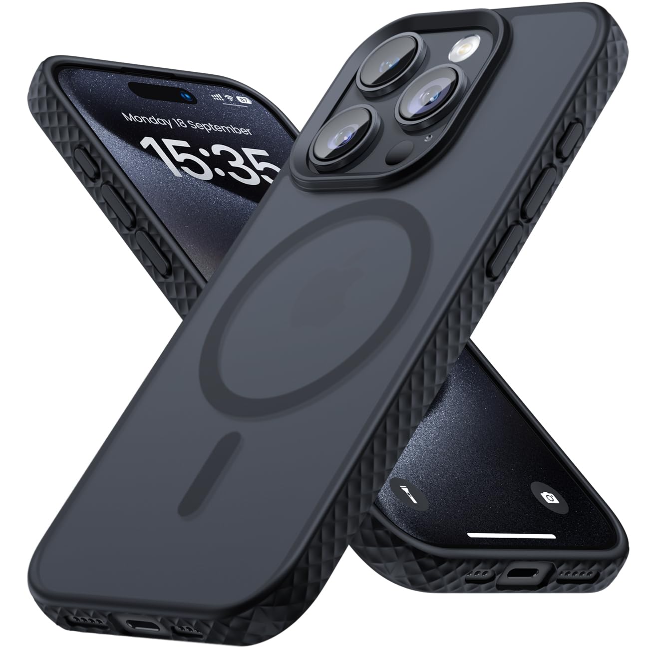 Funda Magnética Lamicall Para Iphone 15 Pro Con Magsafe [diamond] - Venta Internacional.