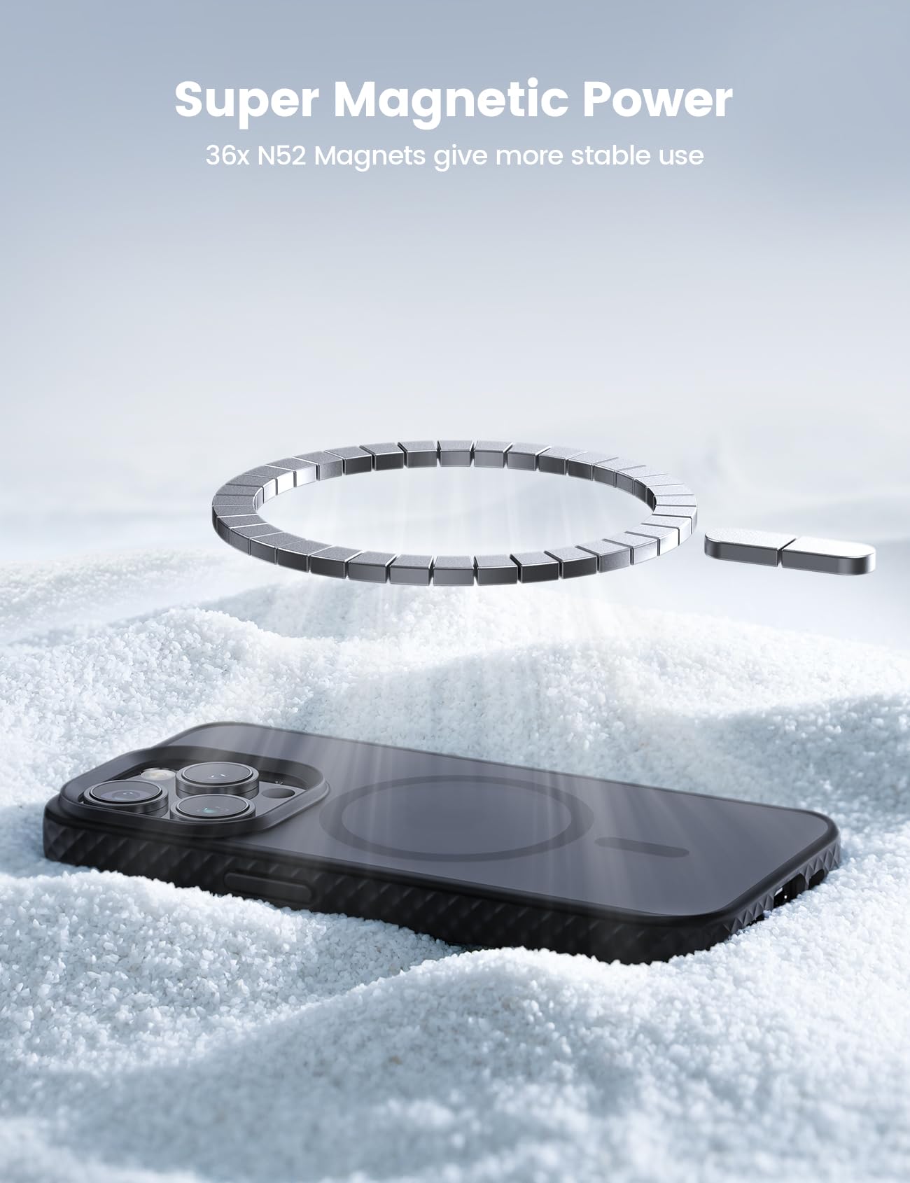 Foto 4 pulgar | Funda Magnética Lamicall Para Iphone 15 Pro Con Magsafe [diamond] - Venta Internacional.