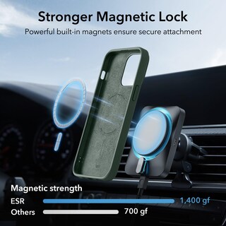 Foto 3 | Funda Esr Para Iphone 15 Con Carga Magnética Magsafe, Color Verde - Venta Internacional.