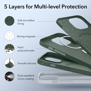 Foto 5 | Funda Esr Para Iphone 15 Con Carga Magnética Magsafe, Color Verde - Venta Internacional.