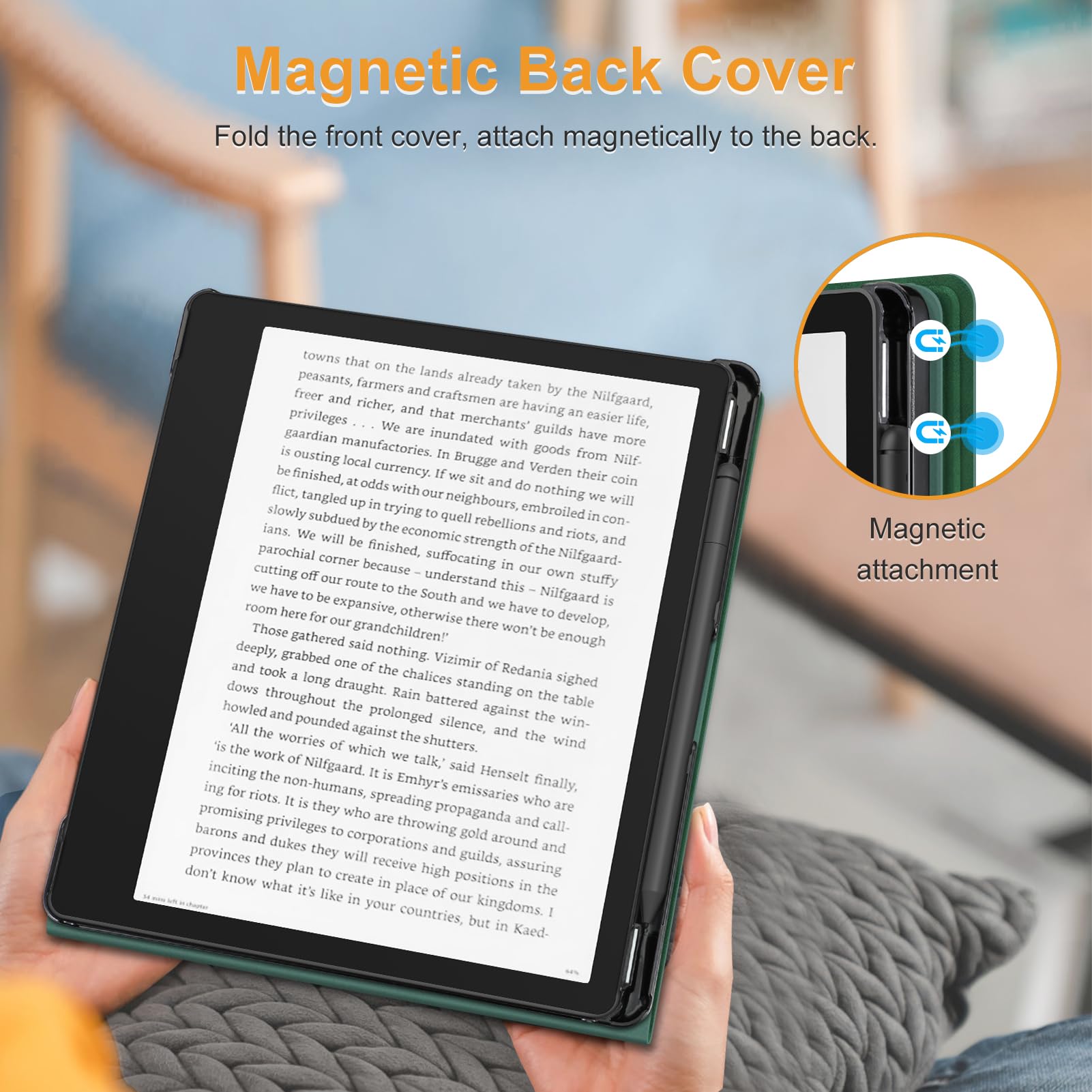 Foto 7 pulgar | Funda Fintie Con Soporte Para Kindle Scribe De 10,2 Pulgadas Con Soporte Para Bolígrafos, Color Gris - Venta Interna