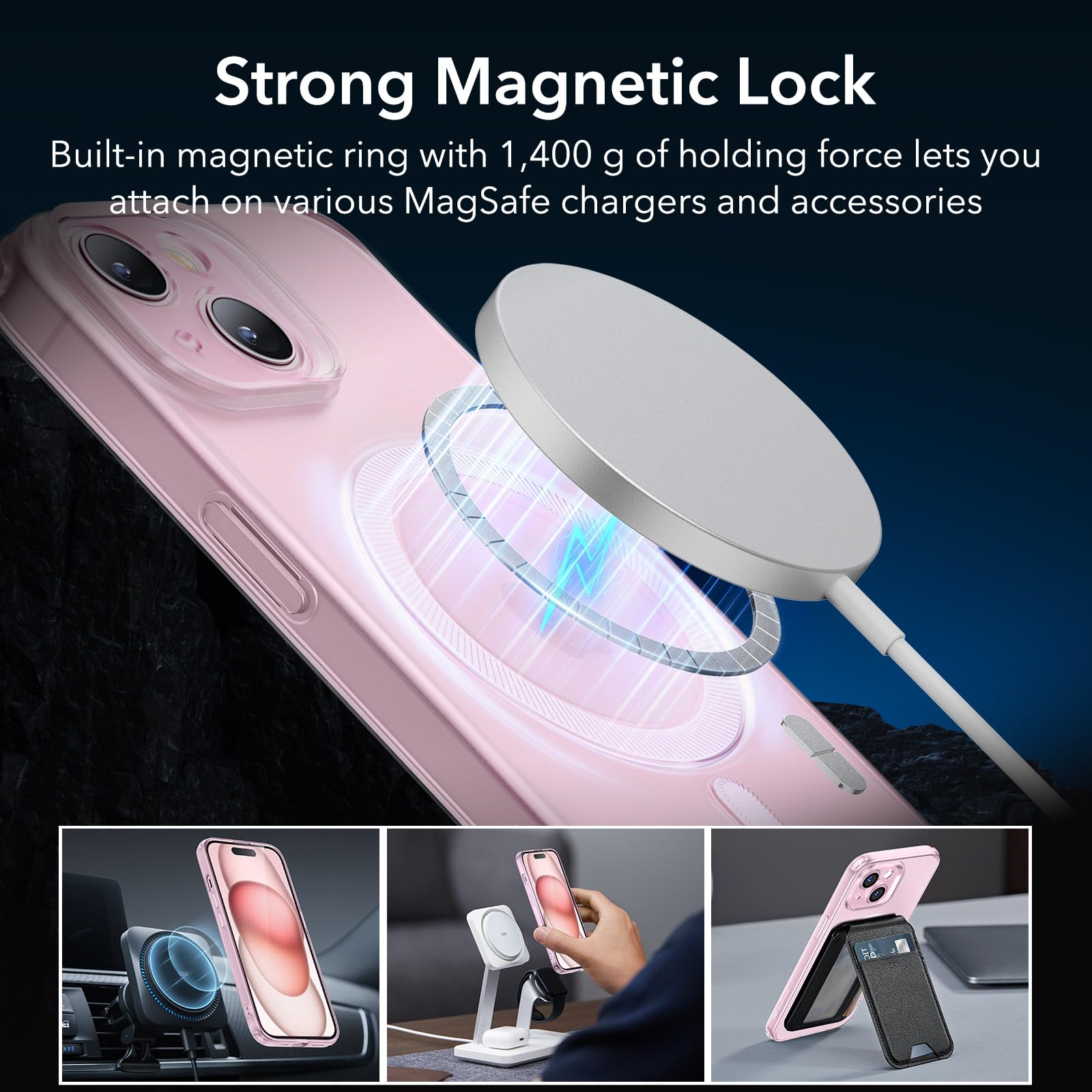 Foto 6 pulgar | Funda De Teléfono Esr Zero Series Para Iphone 15 Plus Con Magsafe Pin - Venta Internacional.