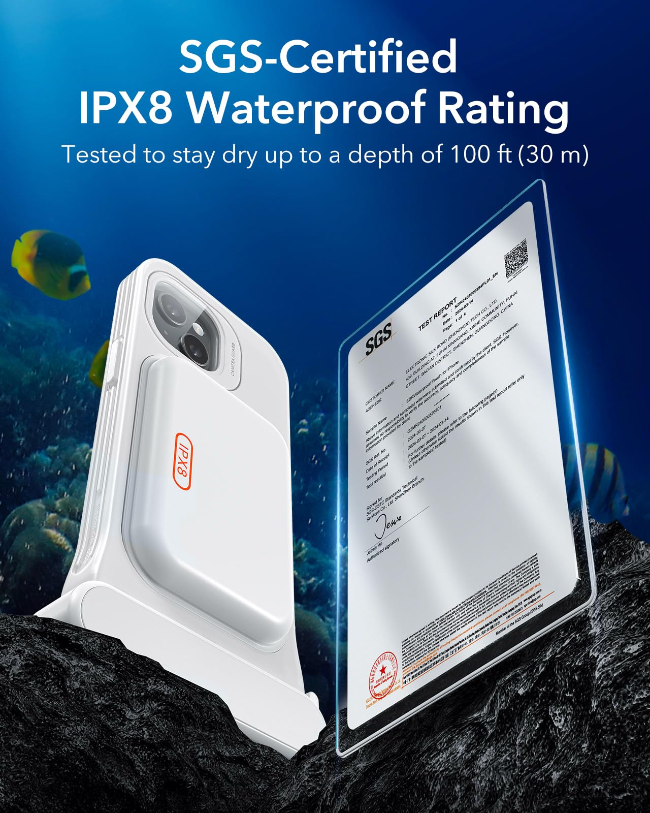 Foto 7 | Funda Impermeable Esr Para Iphone 15/14/13 Ipx8 Con Cordón - Venta Internacional.
