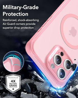 Foto 4 | Funda De Teléfono Esr Para Iphone 16 Pro Max Con Vidrio Templado Rosa - Venta Internacional.
