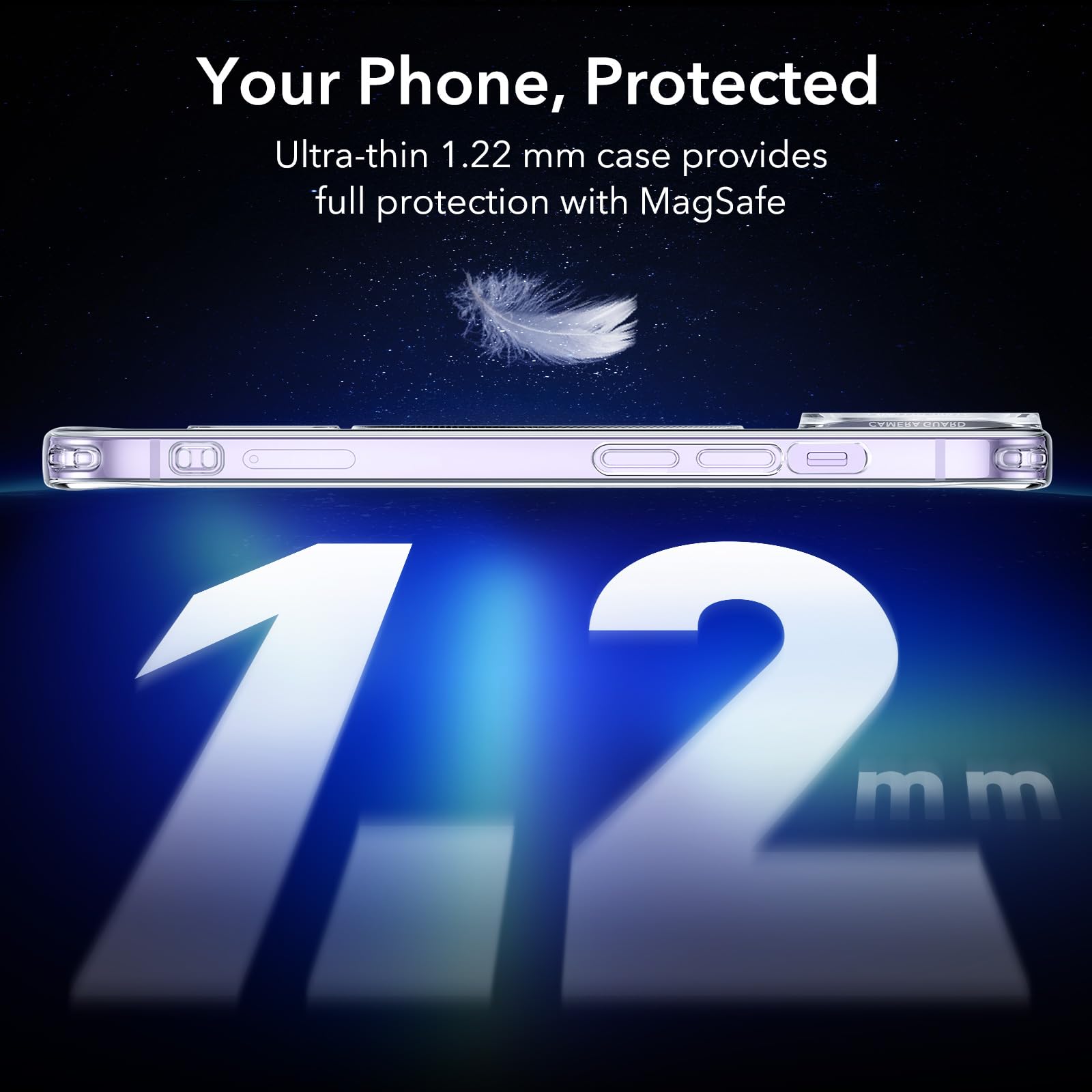 Foto 3 pulgar | Funda De Teléfono Esr Zero Series Para Iphone 14/13, Transparente - Venta Internacional.