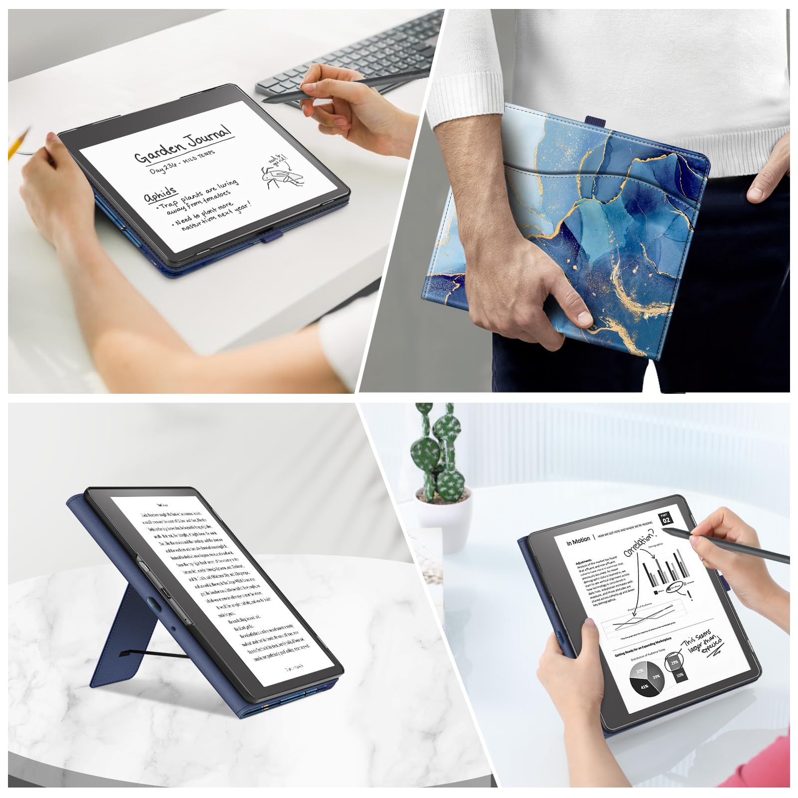 Foto 6 pulgar | Funda Con Soporte Fintie Para Kindle Scribe De 10,2 Pulgadas Con Ranura Para Tarjetas Ocea - Venta Internacional.