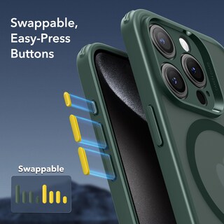Foto 5 | Funda De Teléfono Esr Para Iphone 15 Pro, Color Verde Mate Translúcido - Venta Internacional.