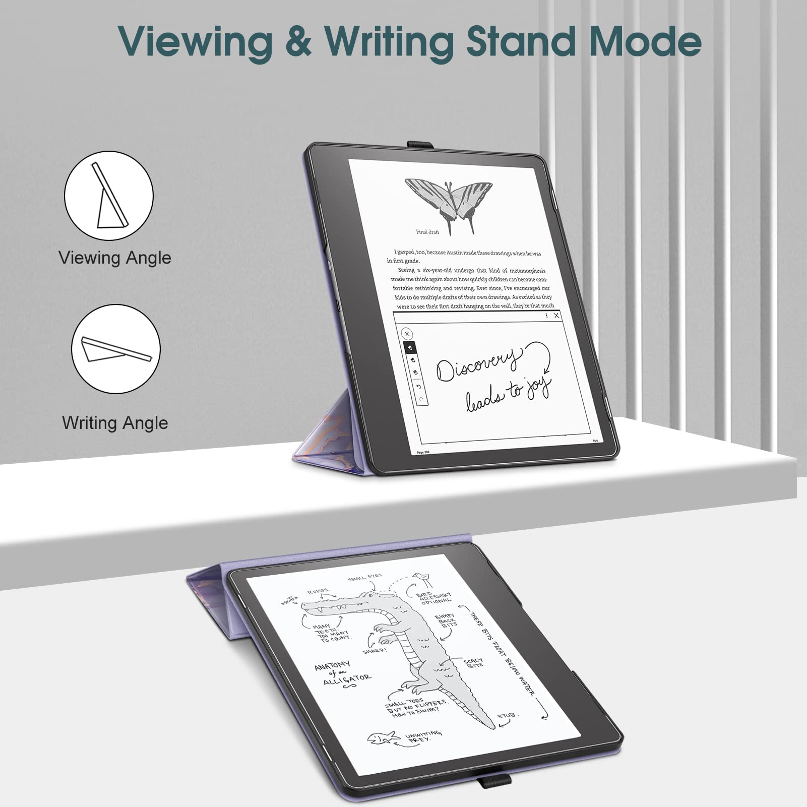 Foto 3 pulgar | Funda Triple Fintie Para Kindle Scribe 10.2 2024/2022 Lilac M - Venta Internacional.