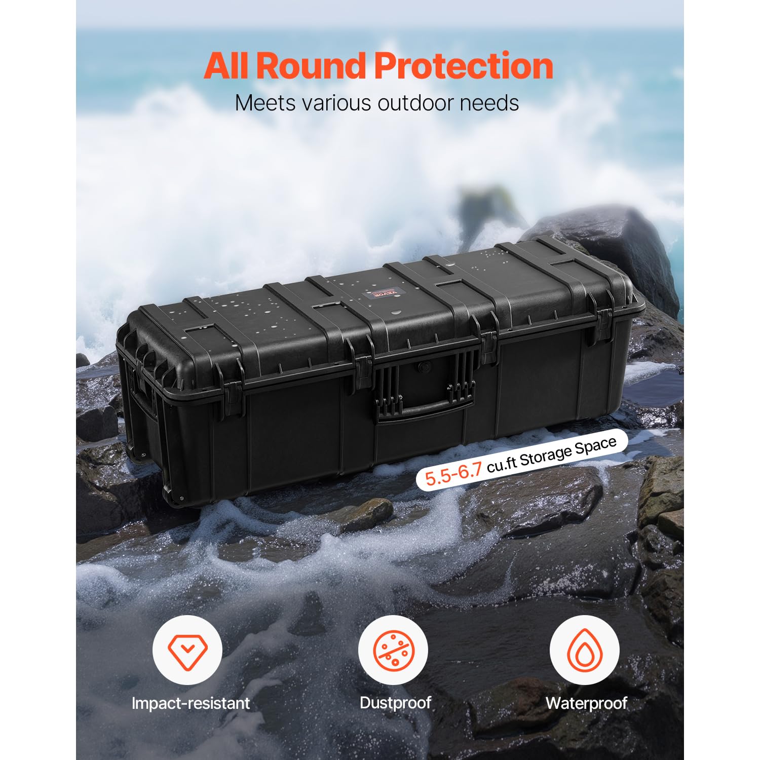 Foto 4 pulgar | Funda Rígida Resistente A La Intemperie Vevor Con Espuma Precortada Ip67 - Venta Internacional.