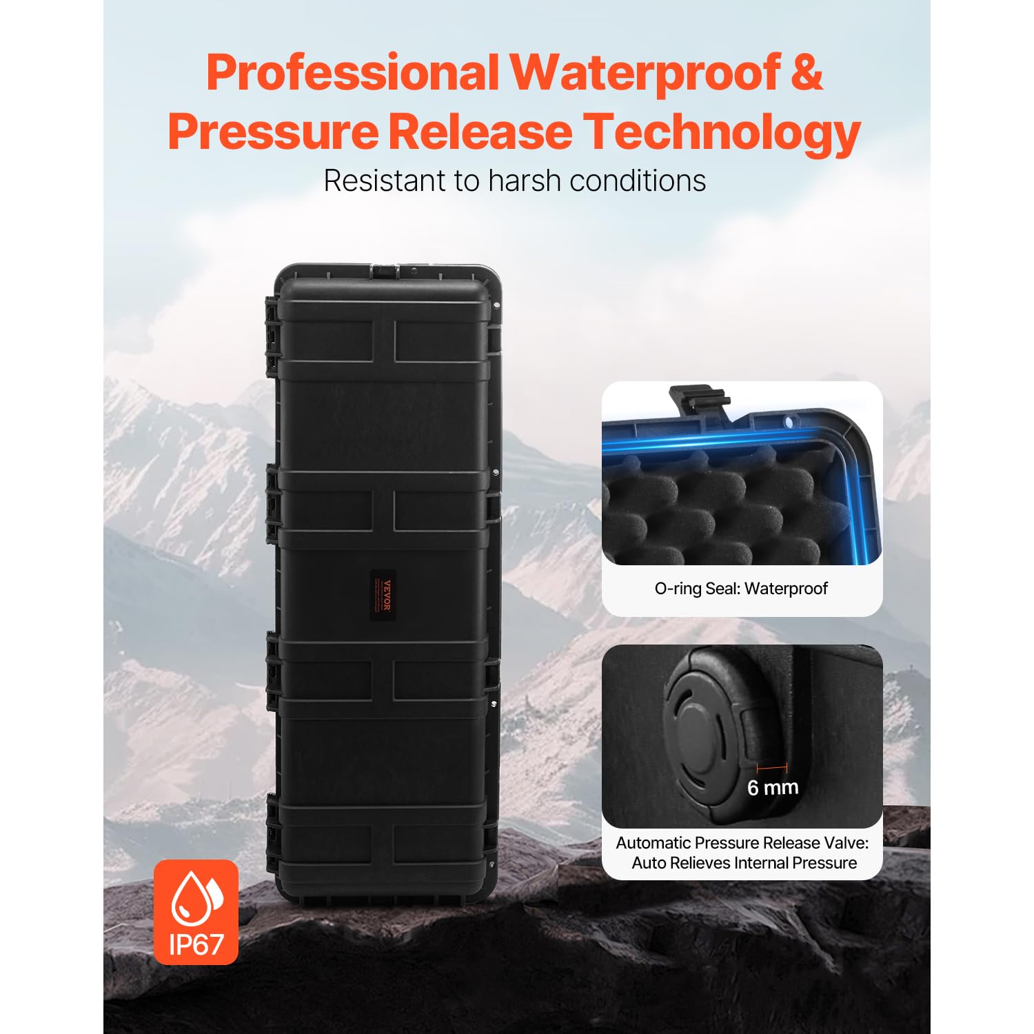 Foto 5 | Funda Rígida Resistente A La Intemperie Vevor Con Espuma Precortada Ip67 - Venta Internacional.