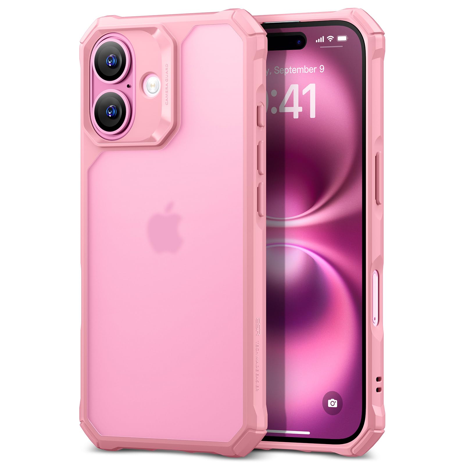 Foto 2 pulgar | Funda De Teléfono Esr Air Armor Series Para Iphone 16, Rosa Esmerilado - Venta Internacional.