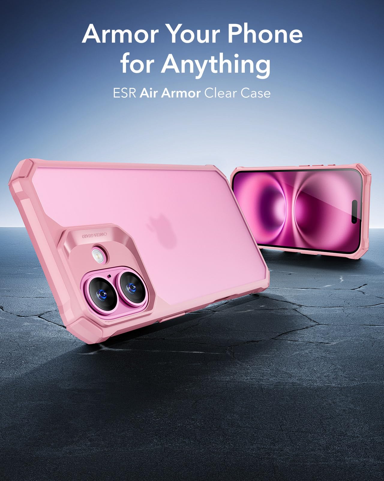 Foto 3 pulgar | Funda De Teléfono Esr Air Armor Series Para Iphone 16, Rosa Esmerilado - Venta Internacional.