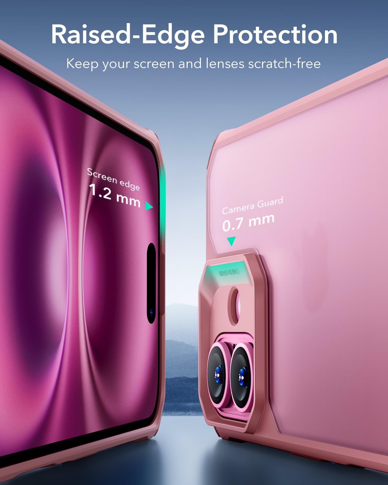Foto 5 pulgar | Funda De Teléfono Esr Air Armor Series Para Iphone 16, Rosa Esmerilado - Venta Internacional.
