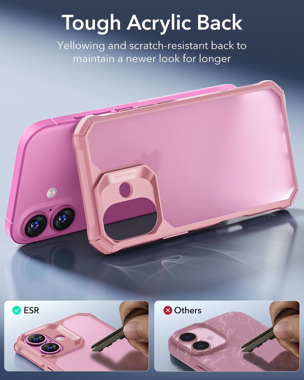Foto 6 pulgar | Funda De Teléfono Esr Air Armor Series Para Iphone 16, Rosa Esmerilado - Venta Internacional.