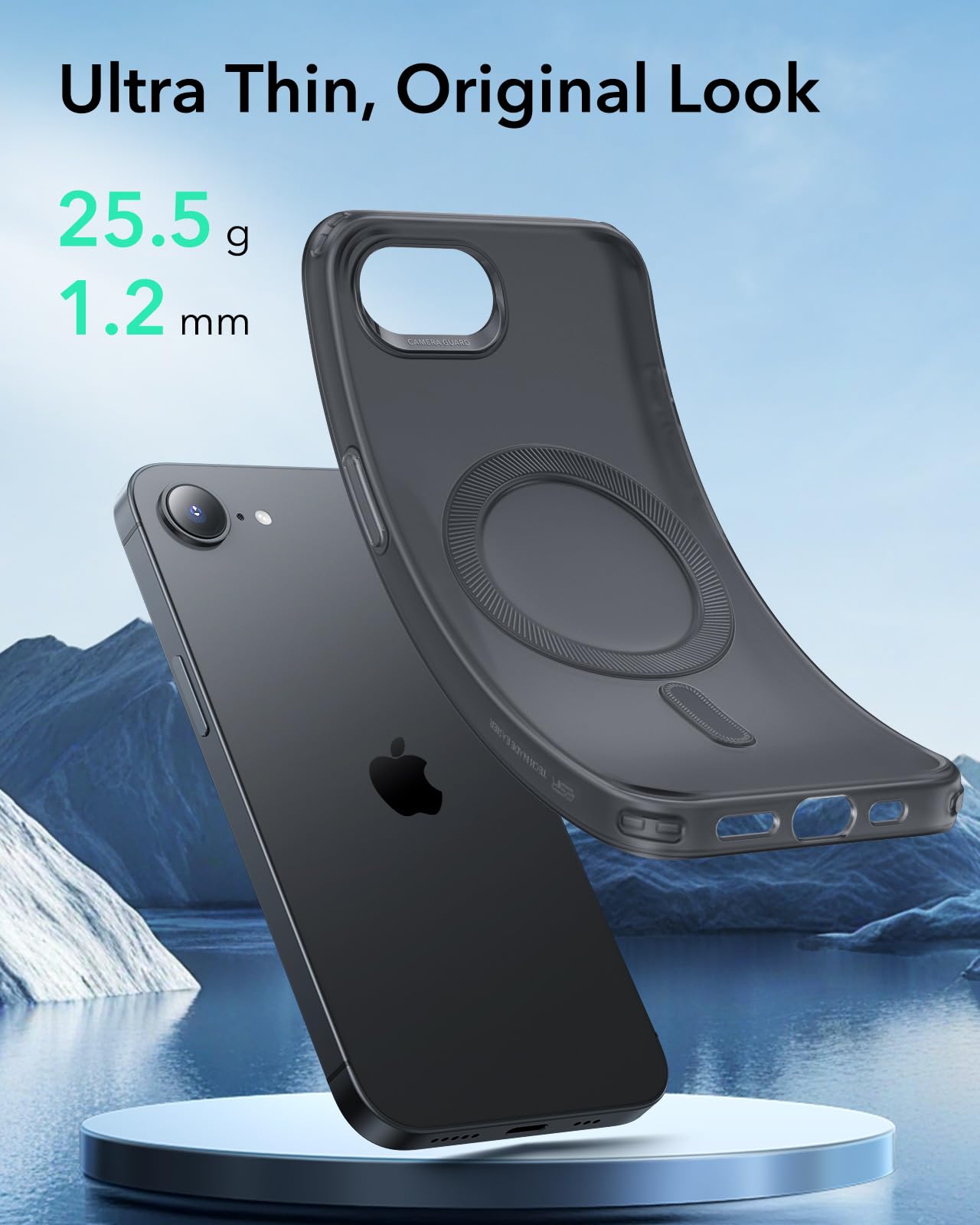 Foto 4 pulgar | Funda Esr Halolock Zero Clear Para Iphone 16e, Color Negro Esmerilado - Venta Internacional.