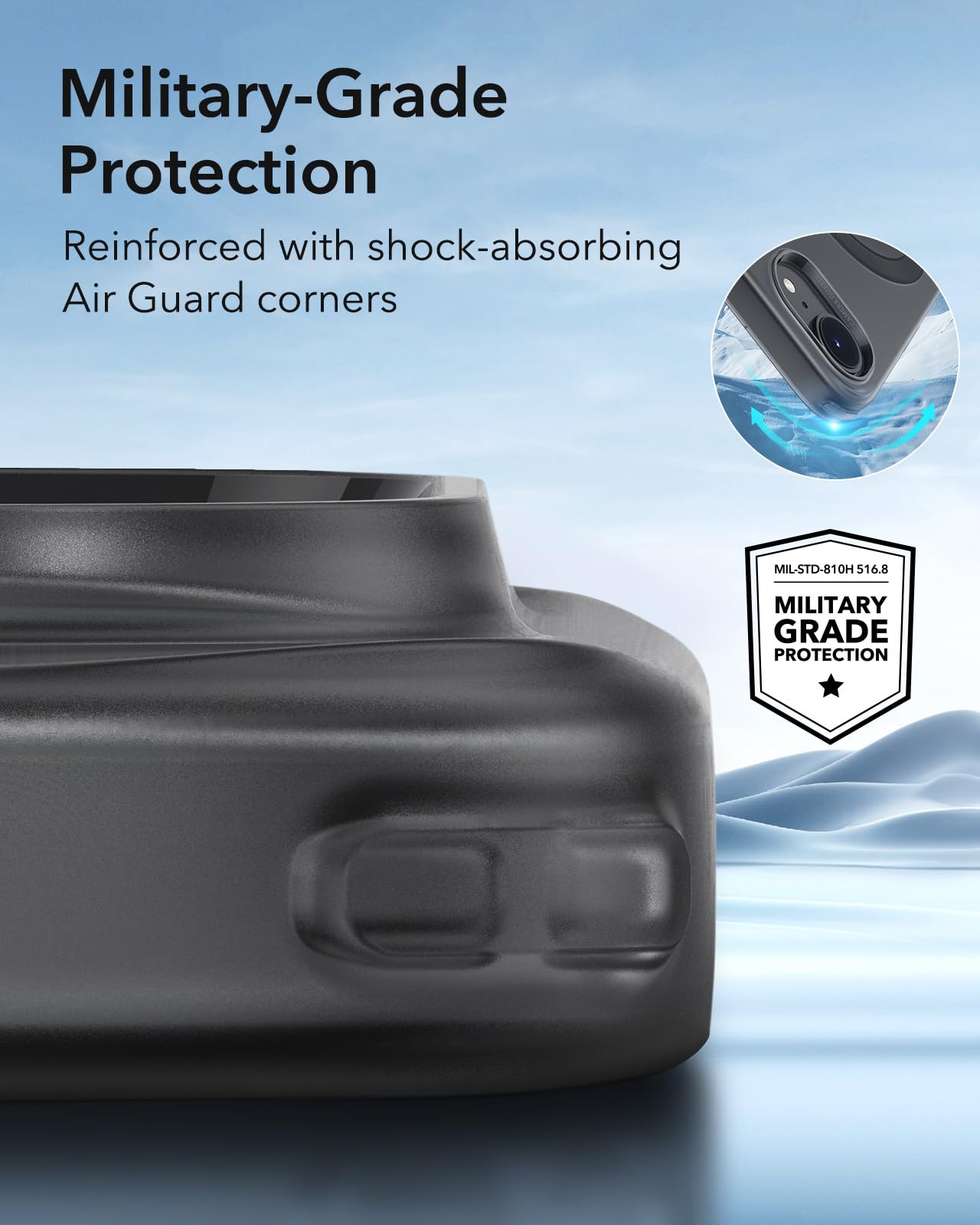 Foto 7 pulgar | Funda Esr Halolock Zero Clear Para Iphone 16e, Color Negro Esmerilado - Venta Internacional.