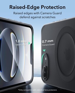 Foto 7 | Funda Esr Halolock Zero Clear Para Iphone 16e, Color Negro Esmerilado - Venta Internacional.