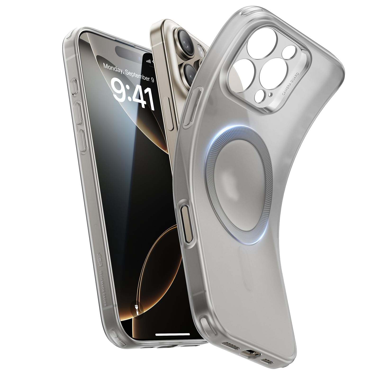 Foto 2 pulgar | Funda De Teléfono Esr Para Iphone 16 Pro Max Con Magsafe Frosted Grey - Venta Internacional.