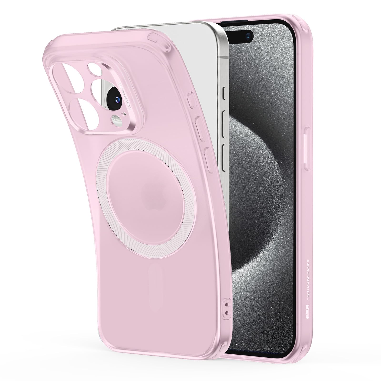 Foto 2 pulgar | Funda De Teléfono Esr Para Iphone 15 Pro Max Con Magsafe Frosted Pink - Venta Internacional.