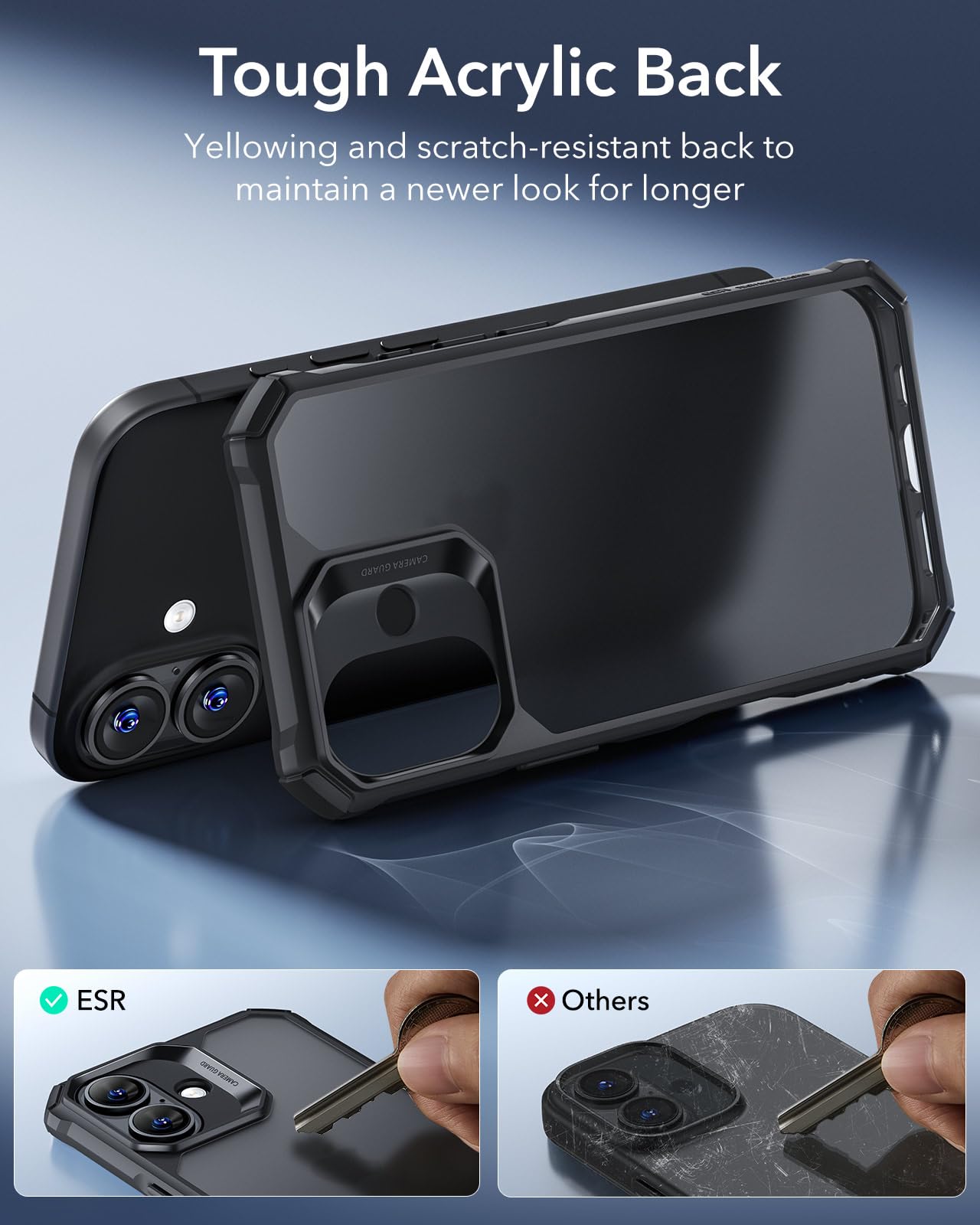 Foto 5 | Funda De Teléfono Esr Air Armor Series Para Iphone 16 - Negro Esmerilado - Venta Internacional.