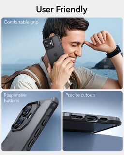 Foto 7 | Funda De Teléfono Esr Air Armor Series Para Iphone 16 - Negro Esmerilado - Venta Internacional.