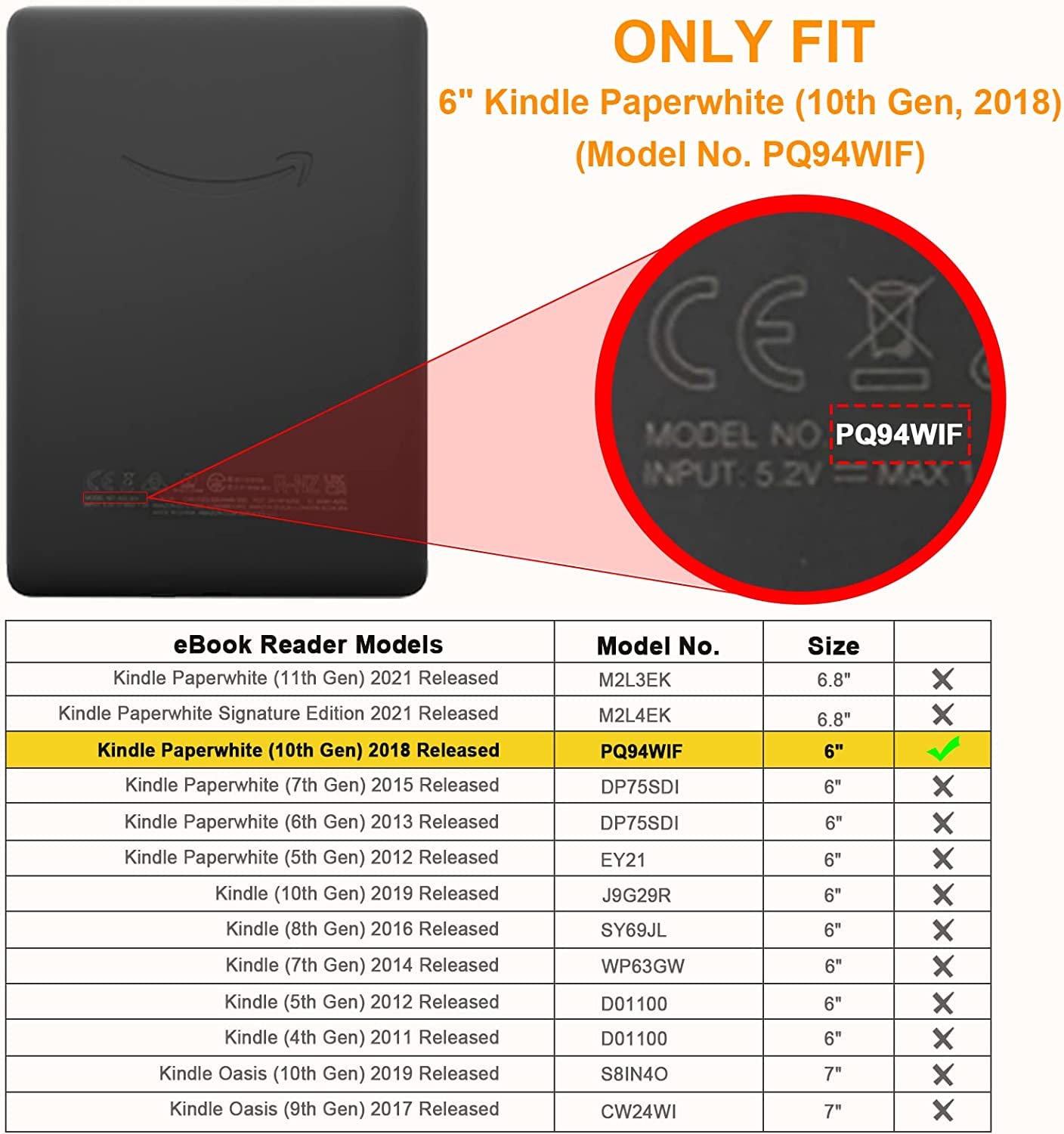 Foto 2 | Funda Fintie Slimshell Para Kindle Paperwhite 10.ª Generación 2018 - Venta Internacional.