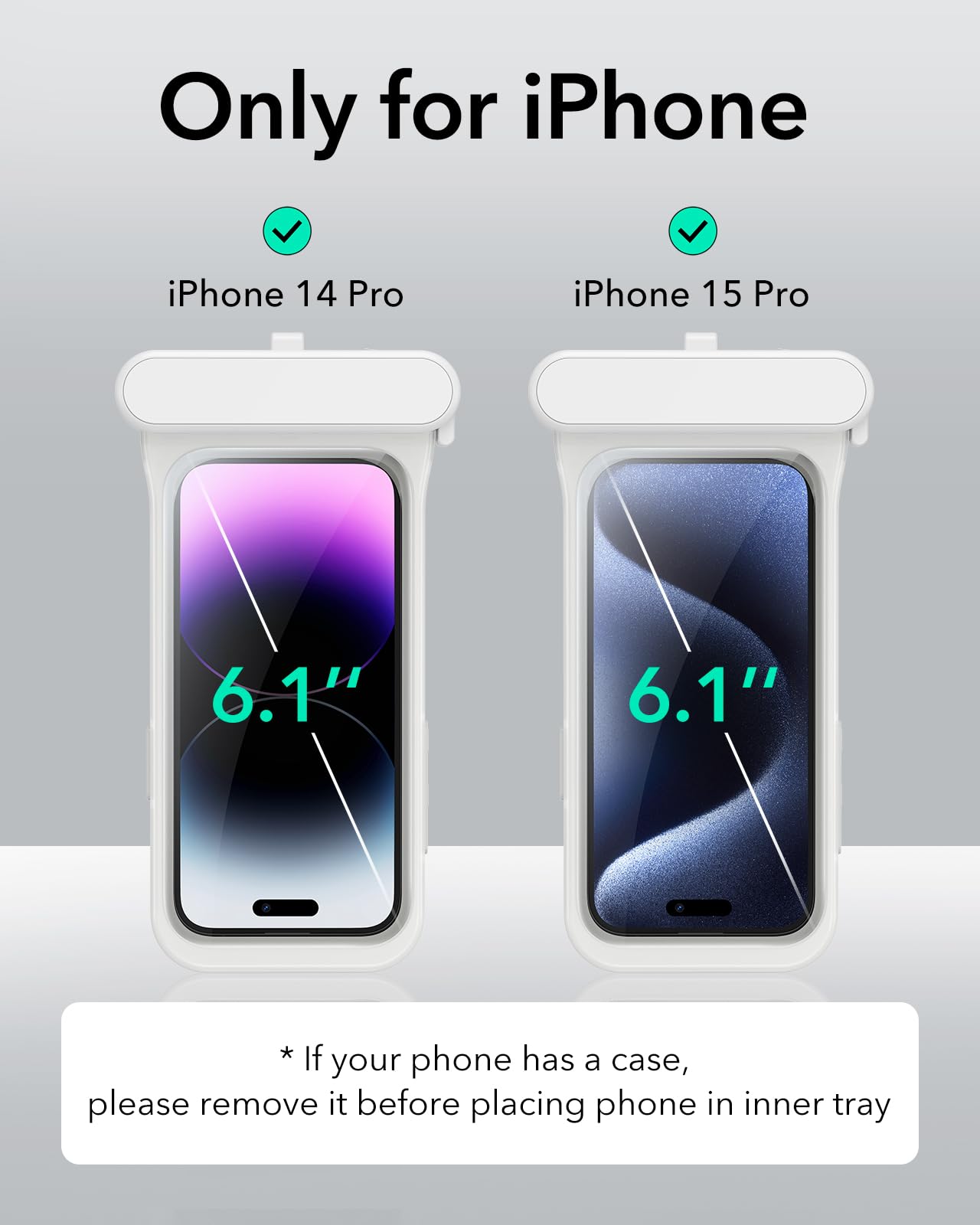 Foto 3 pulgar | Funda Impermeable Esr Para Iphone 15/14/13 Pro Clear - Venta Internacional.